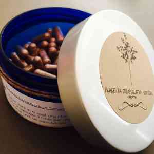 Placenta Capsules Placenta Pills in jar
