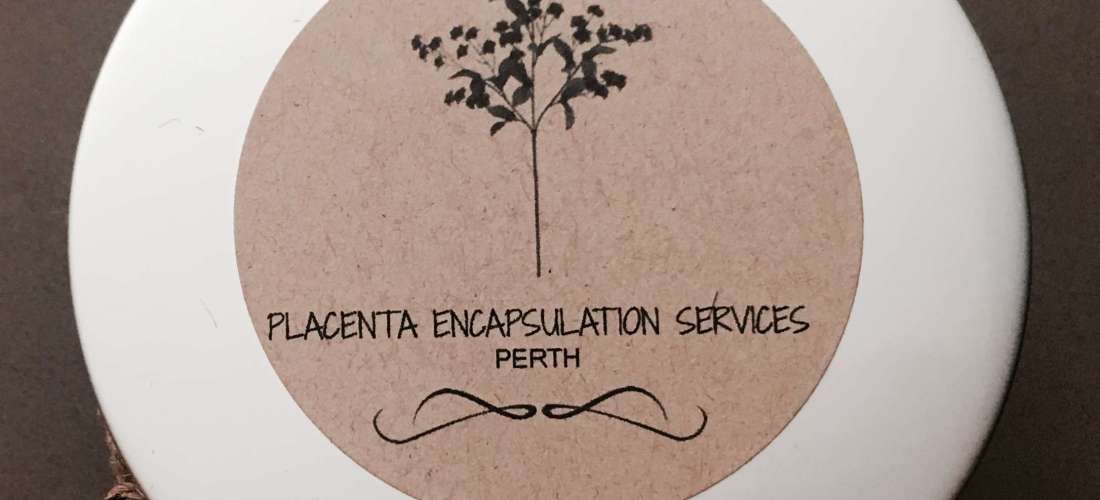 Placenta capsules in jar